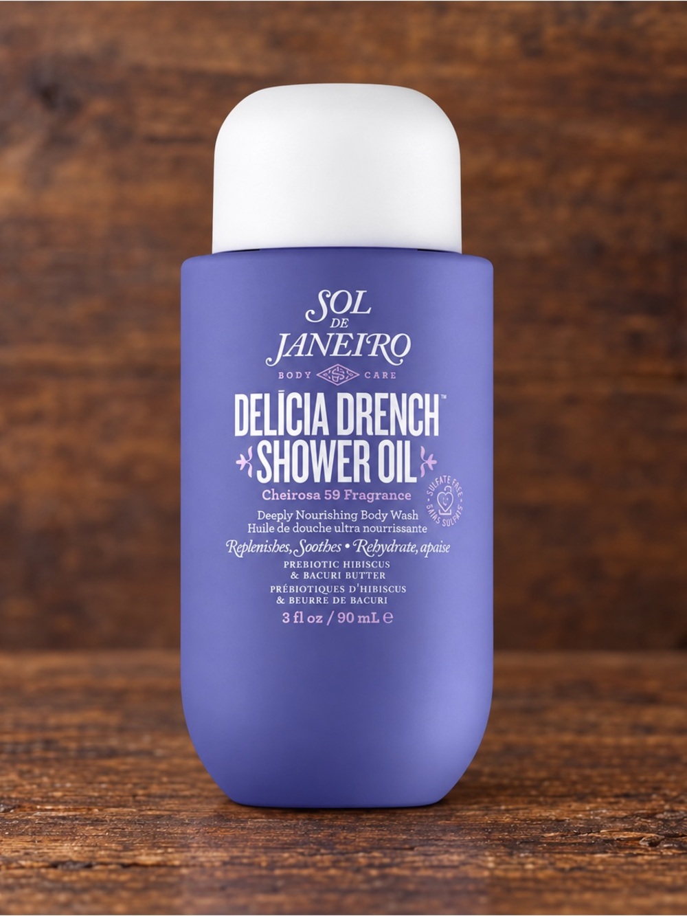 Sol de Janeiro Delicia Drench Shower Oil - Purple Bottle